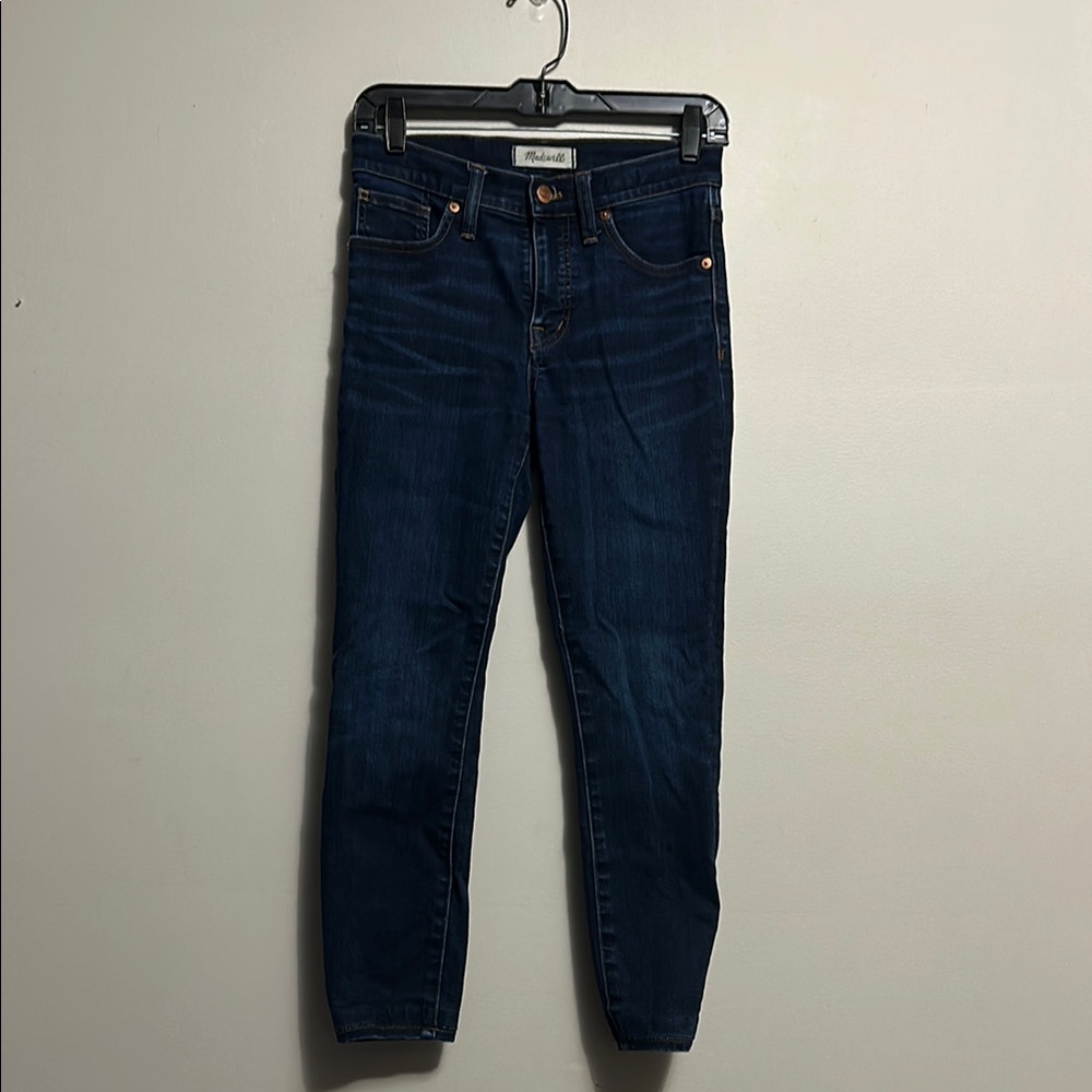 Madewell 9” High Rise Skinny ankle size 26 blue denim jeans